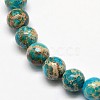 Natural Imperial Jasper Round Bead Strands G-I103-6mm-03-3