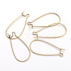 Brass Hoop Earrings Findings Kidney Ear Wires EC221-5NFAB-1