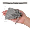 Polyester Imitation Burlap Packing Pouches Drawstring Bags ABAG-R005-14x10-04-5