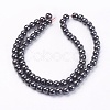 Non-Magnetic Synthetic Hematite Beads Strands G-H1624-6mm-1-2