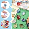 30Pcs Glass Pendants PALLOY-YW00034-2