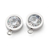 304 Stainless Steel Rhinestone Charms STAS-Z009-16P-3