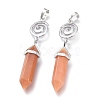 Natural Red Aventurine Pointed Big Pendants G-D0021-01P-17-3