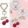 DIY Cherry Keychain Kits DIY-SP0003-02-4