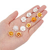 60Pcs 10 Style 3D Brass Bead Caps KK-FH0006-47-3