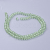 Faceted(32 Facets) Round Glass Beads Strands X-EGLA-J042-4mm-01-2