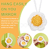Sunflower Wool Braided Pendant Decorations AJEW-WH0258-857A-3