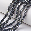 Electroplate Opaque Glass Beads Strands EGLA-A034-P6mm-S02-1