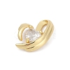 Brass Pave Cubic Zirconia Pendants KK-U062-32G-2