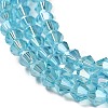Transparent Electroplate Glass Beads Strands GLAA-F029-2mm-A20-3
