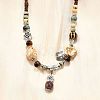 Ethnic Style Alloy & Porcelain Ceramic Beads Pendant Tassel Y Necklaces NJEW-D308-03B-4