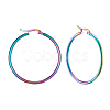304 Stainless Steel Big Hoop Earrings EJEW-F105-07M-1