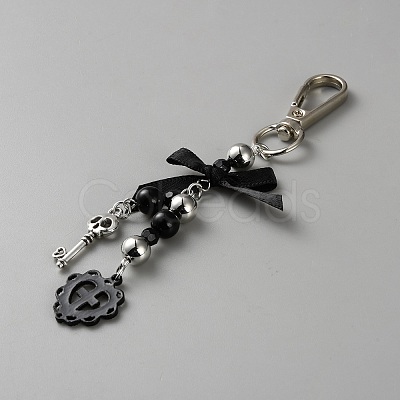 Butterfly with Skull & Heart Alloy Keychain KEYC-WH20026-02P-1
