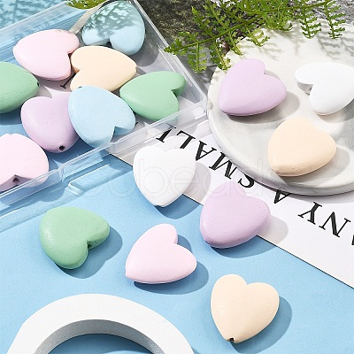 18Pcs 6 Colors Wood Beads WOOD-FS0001-44-1