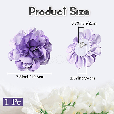 Multi Petal Flower Cloth Brooches JEWB-CN0001-14A-1