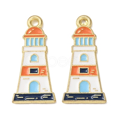 Ocean Alloy Enamel Pendants ENAM-B041-01K-1