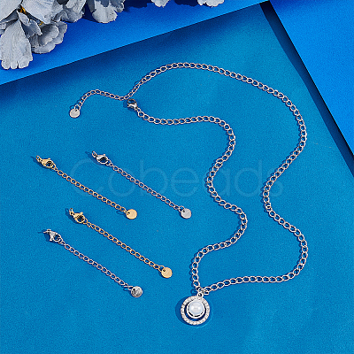 20Pcs 2 Colors 304 Stainless Steel Chain Extender STAS-UN0060-91-1