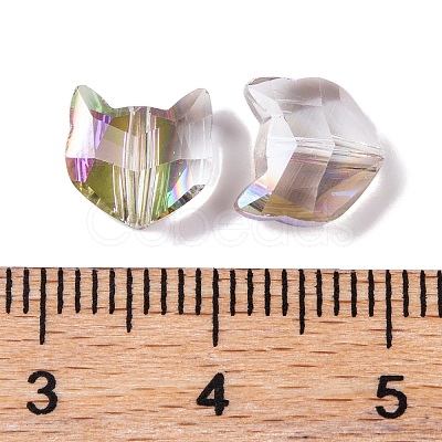 100Pcs Electroplate Glass Beads EGLA-P060-01B-HR02-1
