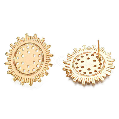 Brass Stud Earring Findings KK-N232-335LG-1