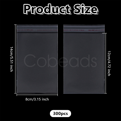 300Pcs OPP Cellophane Bags OPC-OC0001-01-1
