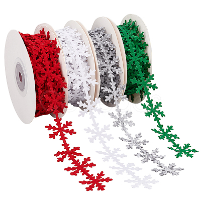 4 Rolls 4 Colors Non-woven Fabrics Cloth Ribbons OCOR-PH0002-22-1