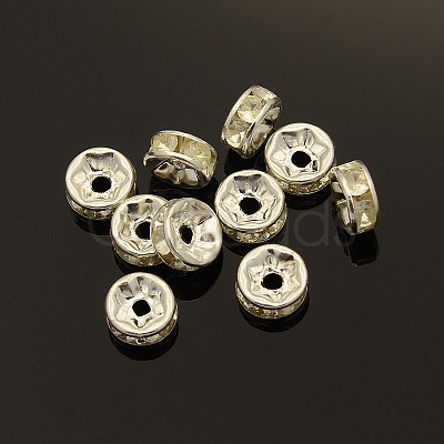 Brass Grade B Crystal Rhinestone Spacer Beads RSB037-B01-1