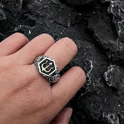 Trident Pattern Alloy Finger Rings for Men FS-WGDDE62-03-1