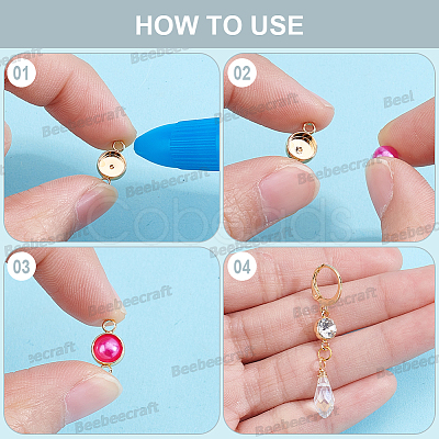 30Pcs Brass Cabochon Connector Settings KK-BBC0025-25-1