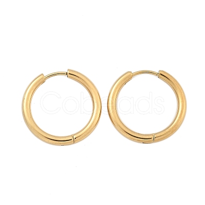 Ion Plating(IP) 304 Stainless Steel Huggie Hoop Earrings EJEW-F111B-21mm-G-1