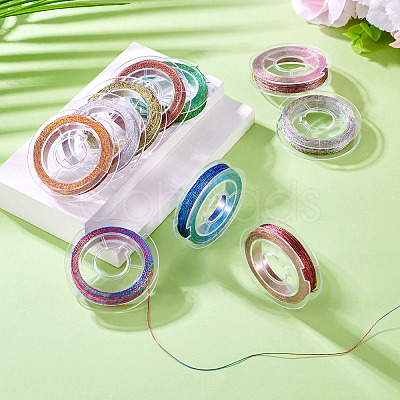 10 Rolls 10 Colors 3-Ply Round Metallic Cord Sets MCOR-TAC001-02-1