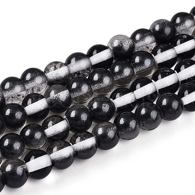 Baking Paint Transparent Glass Beads X1-DGLA-N011-6mm-10-1