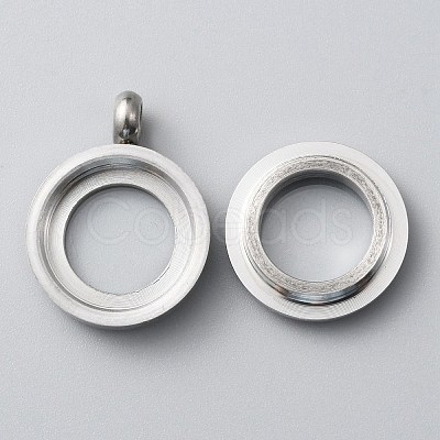 304 Stainless Steel Locket Pendants STAS-WH0044-13A-P-1