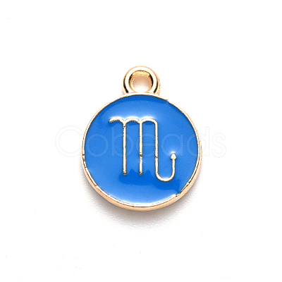Alloy Enamel Pendants X-ENAM-S124-01A-02L-1