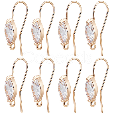 20Pcs Brass Earring Hooks KK-BBC0010-88-1