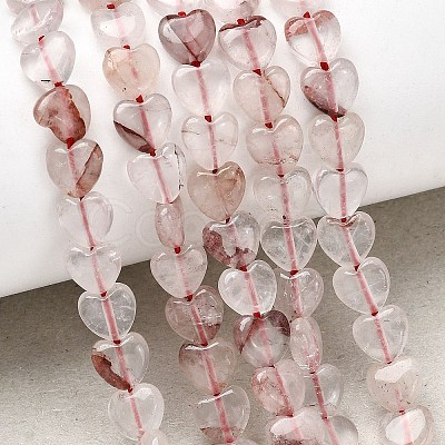 Natural Hematoid Quartz/Ferruginous Quartz Beads Strands G-P575-C21-6mm-1