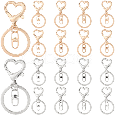 20Pcs 2 Colors Zinc Alloy Keychain Clasps FIND-SP0004-25-1