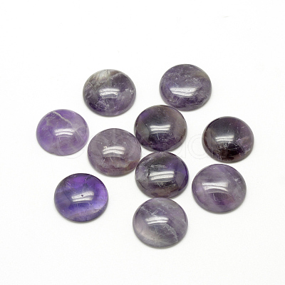 Natural Amethyst Cabochons G-R416-8mm-30-1