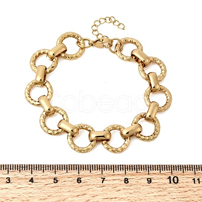 304 Stainless Steel Link Chain Bracelets for Women BJEW-P388-02A-G-1
