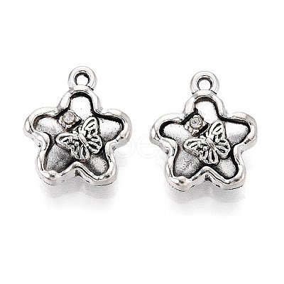 Tibetan Style Alloy Charms TIBE-N013-24AS-1