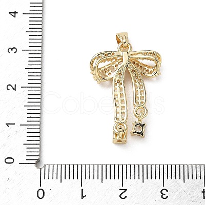 Brass Micro Pave Clear Cubic Zirconia Pendants KK-A299-12G-1