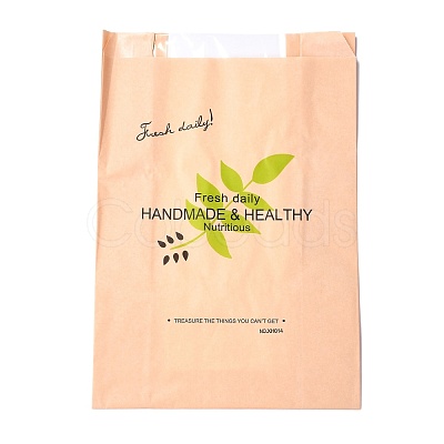 Rectangle with Leaf Pattern Paper Baking Bags CARB-K0001-01D-1