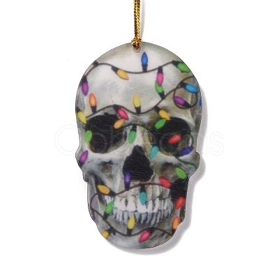 Opaque One-sided Printed Acrylic Big Pendants MACR-D062-01F-1