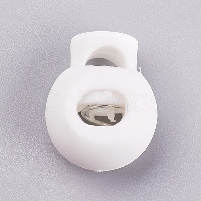 Plastic Iron Spring Cord Locks X-FIND-WH0017-13-1