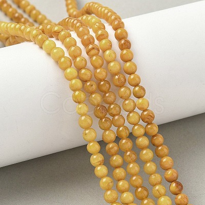 Natural Beeswax Beads Strands G-L095-B02-5mm-01-1