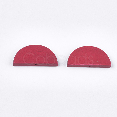 Painted Natural Wood Beads WOOD-T021-05B-02-1