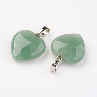 Natural Green Aventurine Pendants X-G-G956-B02-FF-1