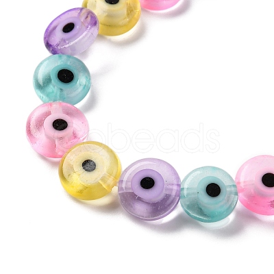 Handmade Evil Eye Lampwork Beads Strands LAMP-G164-10B-1
