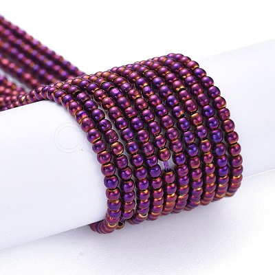 Electroplate Glass Beads Strands EGLA-K014-A-FP03-1