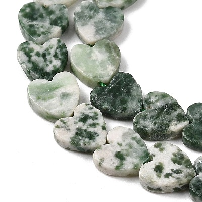 Natural Green Spot Jasper Beads Strands G-M403-A22-03-1