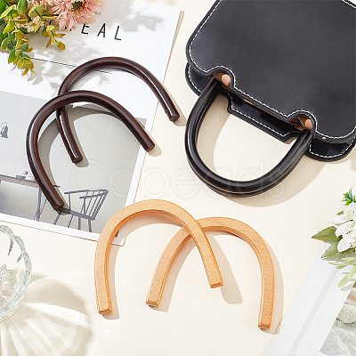 6Pcs 3 Style Wooden U-Shaped Bag Handles FIND-PH0010-41-1